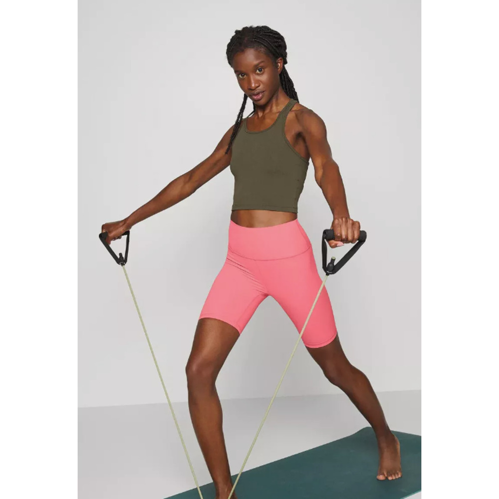 ATHLETA Transcend 7" Bike Short Small Pink Coral NWOT Hike Gorpcore‎ Run Train